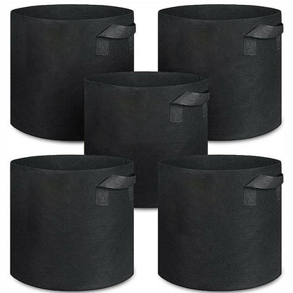 10 Pack Breathable Fabric Plant Grow Pots 2 to 20 Gallon Sizes - 10 Gallon-10PCS - Mekamart Australia