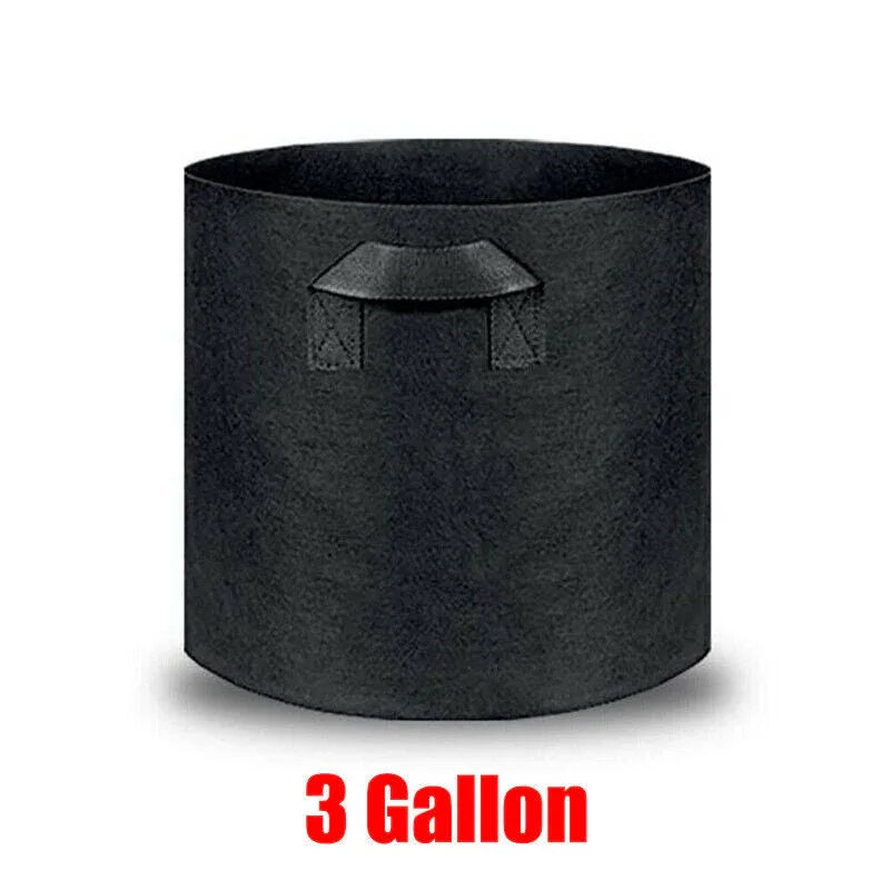 10 Pack Breathable Fabric Plant Grow Pots 2 to 20 Gallon Sizes - 10 Gallon-10PCS - Mekamart Australia
