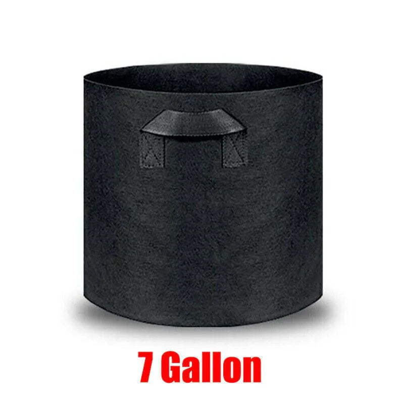 10 Pack Breathable Fabric Plant Grow Pots 2 to 20 Gallon Sizes - 10 Gallon-10PCS - Mekamart Australia
