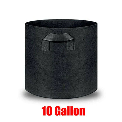 10 Pack Breathable Fabric Plant Grow Pots 2 to 20 Gallon Sizes - 10 Gallon-10PCS - Mekamart Australia