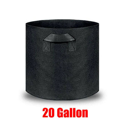 10 Pack Breathable Fabric Plant Grow Pots 2 to 20 Gallon Sizes - 10 Gallon-10PCS - Mekamart Australia