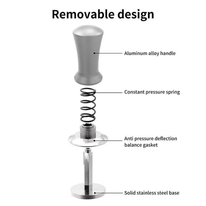 Adjustable Coffee Tamper with Scale Constant Pressure Espresso Powder Press Tool - Black-51mm - Mekamart Australia