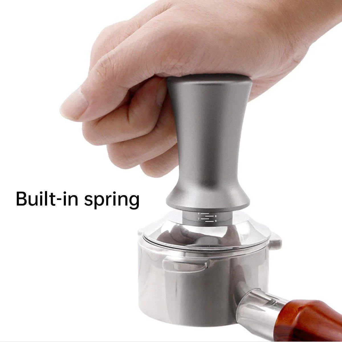 Adjustable Coffee Tamper with Scale Constant Pressure Espresso Powder Press Tool - Black-51mm - Mekamart Australia