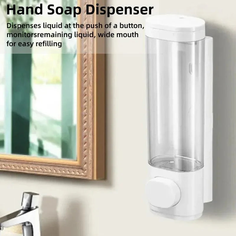 Wall Mounted Soap Dispenser Manual Press Shower Gel Bottle for Hand Sanitizer - Mekamart Australia