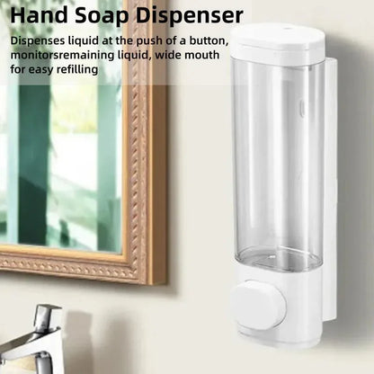 Wall Mounted Soap Dispenser Manual Press Shower Gel Bottle for Hand Sanitizer - Mekamart Australia