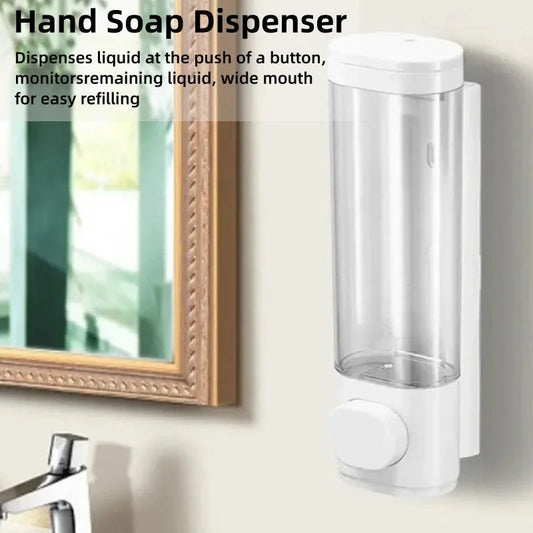 Wall Mounted Soap Dispenser Manual Press Shower Gel Bottle for Hand Sanitizer - Mekamart Australia