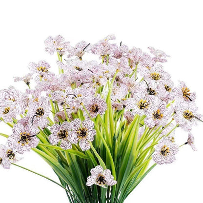 12pcs Artificial Flowers Set for Home Decor Wedding Party Fake Floral Decor - Blue - Mekamart Australia