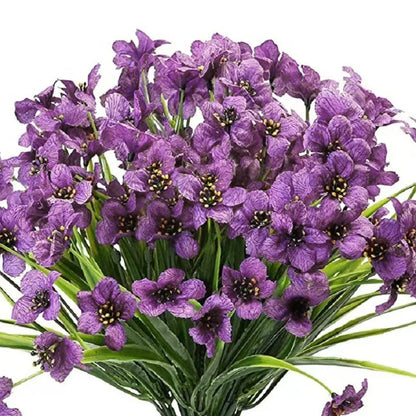 12pcs Artificial Flowers Set for Home Decor Wedding Party Fake Floral Decor - Blue - Mekamart Australia