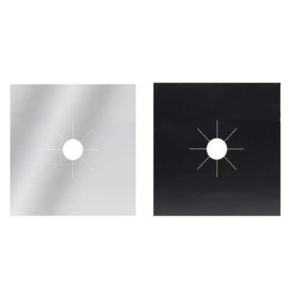 Gas Stove Burner Covers Reusable Hob Protectors Non Stick Liner Pad 4 Pcs - 4 PCS Silver - Mekamart Australia
