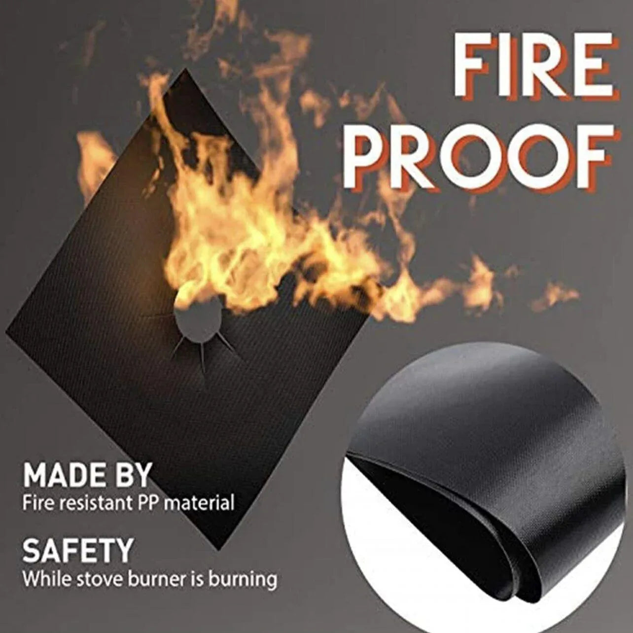 Gas Stove Burner Covers Reusable Hob Protectors Non Stick Liner Pad 4 Pcs - 4 PCS Silver - Mekamart Australia