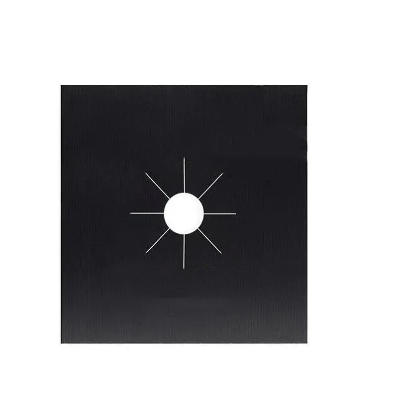 Gas Stove Burner Covers Reusable Hob Protectors Non Stick Liner Pad 4 Pcs - 4 PCS Silver - Mekamart Australia