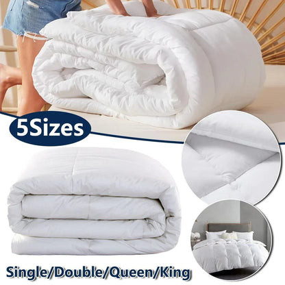 Luxury Hotel Quilt Core – Soft Microfiber Down Alternative Comforter for All Seasons - 140x210cm-Brushed - Mekamart Australia