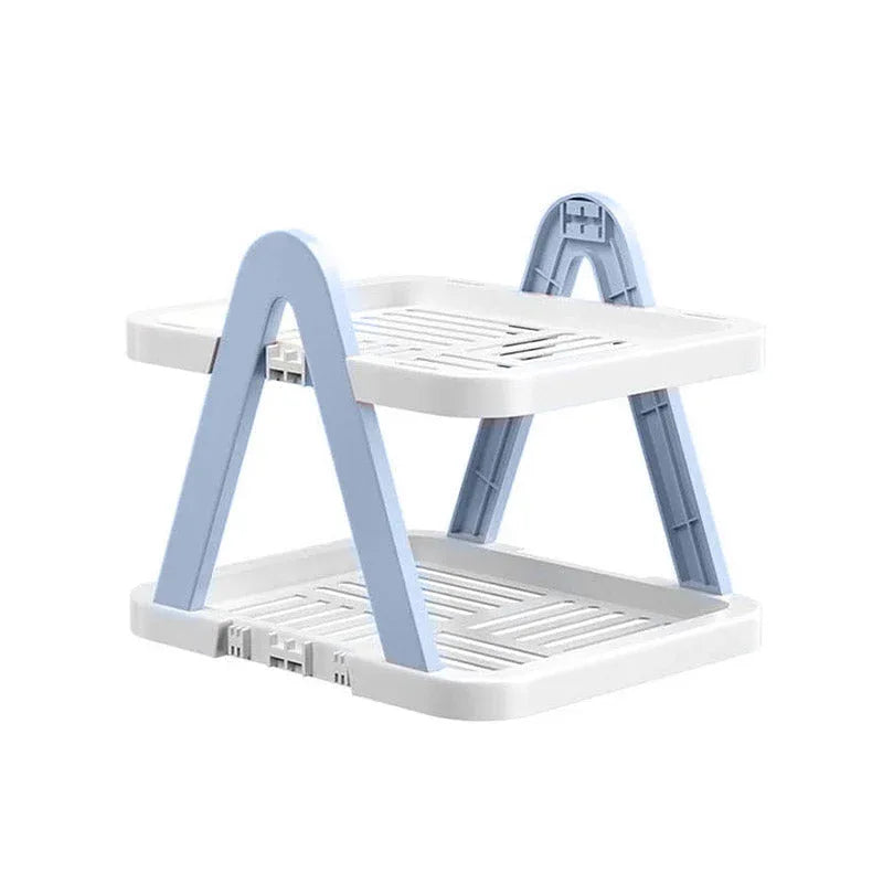 2/3 Tier Removable Shoe Rack Folding Storage Shelf Simple Space Saving Organizer - 2Tier-Pink - Mekamart Australia