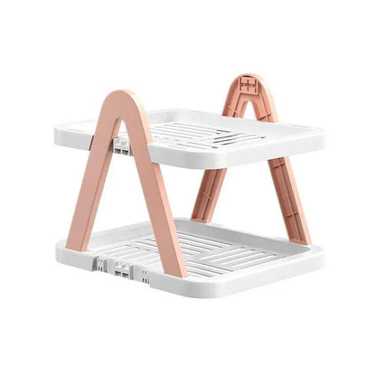 2/3 Tier Removable Shoe Rack Folding Storage Shelf Simple Space Saving Organizer - 3Tier-Pink - Mekamart Australia