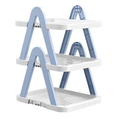 2/3 Tier Removable Shoe Rack Folding Storage Shelf Simple Space Saving Organizer - 3Tier-Pink - Mekamart Australia