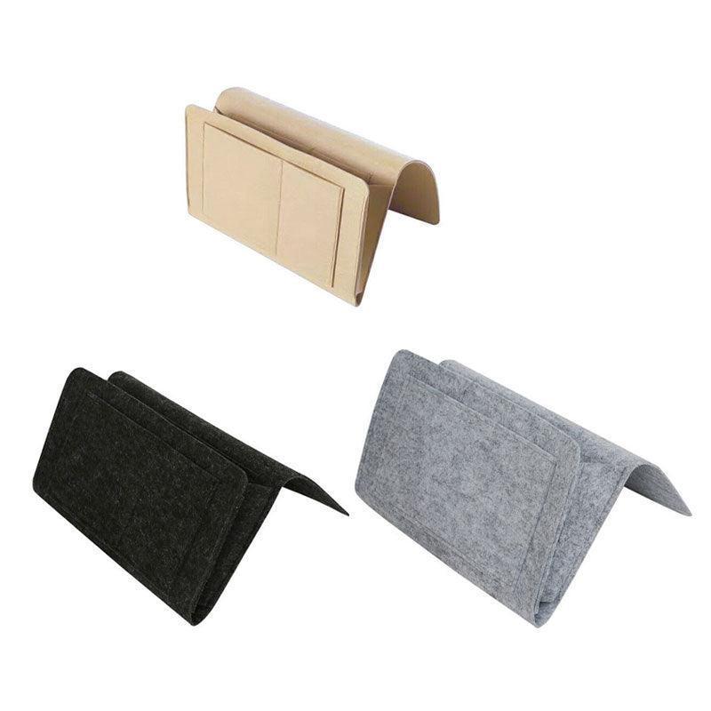 Bedside Storage Caddy Hanging Organizer Pocket Bag for Phone Remote Book - Black - Mekamart Australia