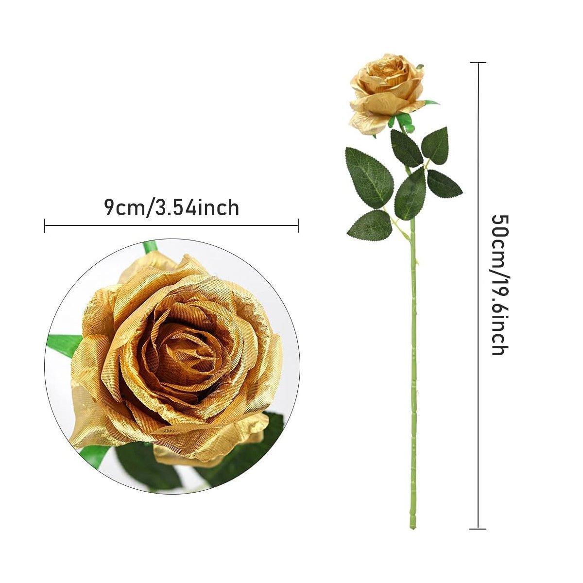10pcs Artificial Silk Simulation Rose Flowers - Wedding Party Home Decorations - Black - Mekamart Australia