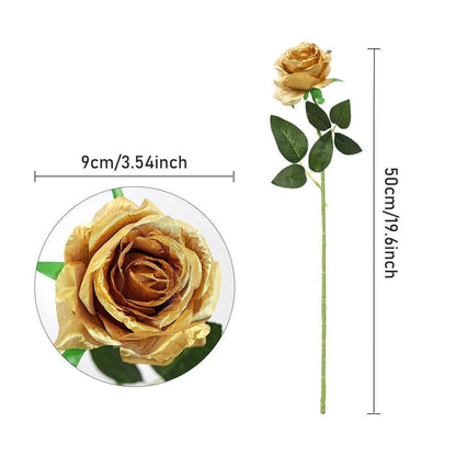 10pcs Artificial Silk Simulation Rose Flowers - Wedding Party Home Decorations - Dark-Blue - Mekamart Australia