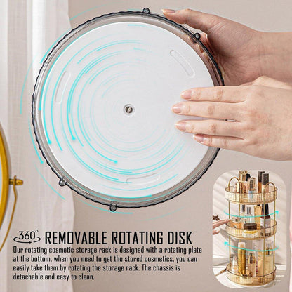 Rotating Cosmetic Organiser Home Storage Shelf Box for Makeup and Beauty Product - Green - Mekamart Australia