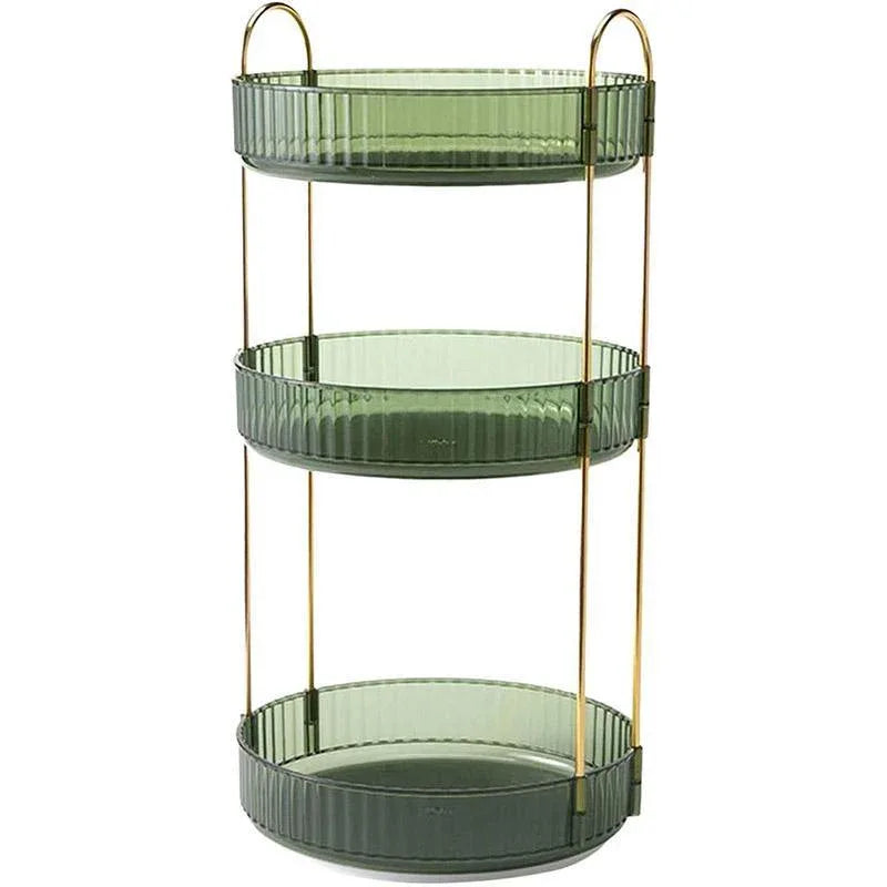 Rotating Cosmetic Organiser Home Storage Shelf Box for Makeup and Beauty Product - Green - Mekamart Australia
