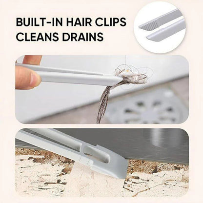 Multi-Functional Rotary Cleaning Brush Hard Bristle Slot Seam Wall Tile Brush - Coffee - Mekamart Australia