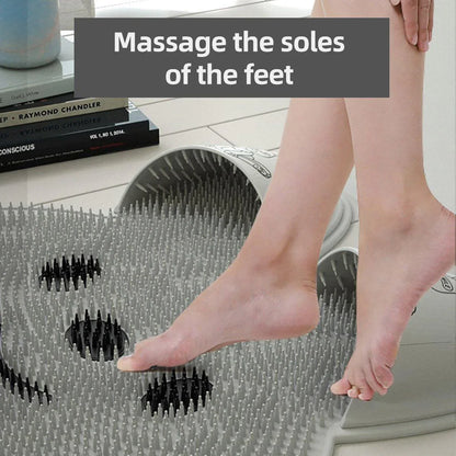 Silicone Foot Scrubber Rabbit Tub Mat Suction Cup Exfoliating Brush Cleaning Mat - White - Mekamart Australia
