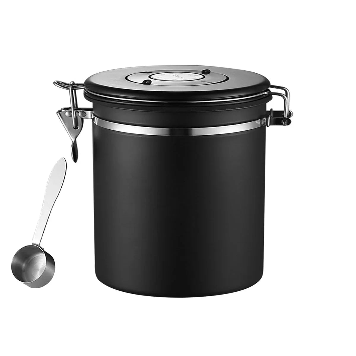 Coffee Powder Sealed Jar Airtight Storage Container for Kitchen Tea Sugar Beans - Silvery-1500ml - Mekamart Australia