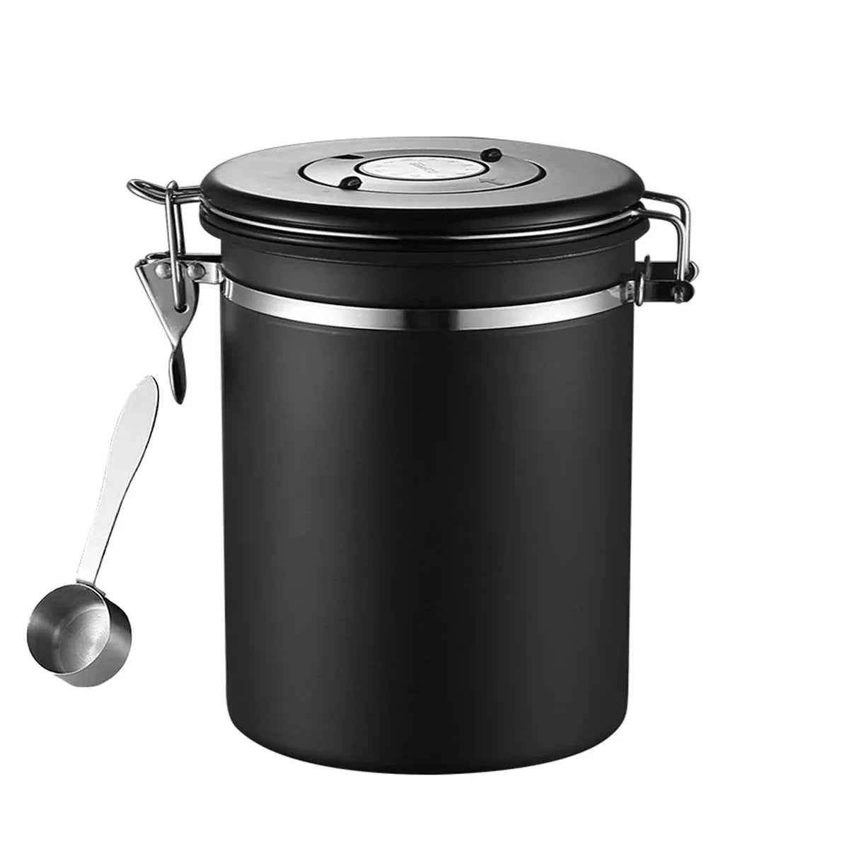 Coffee Powder Sealed Jar Airtight Storage Container for Kitchen Tea Sugar Beans - Silvery-1500ml - Mekamart Australia