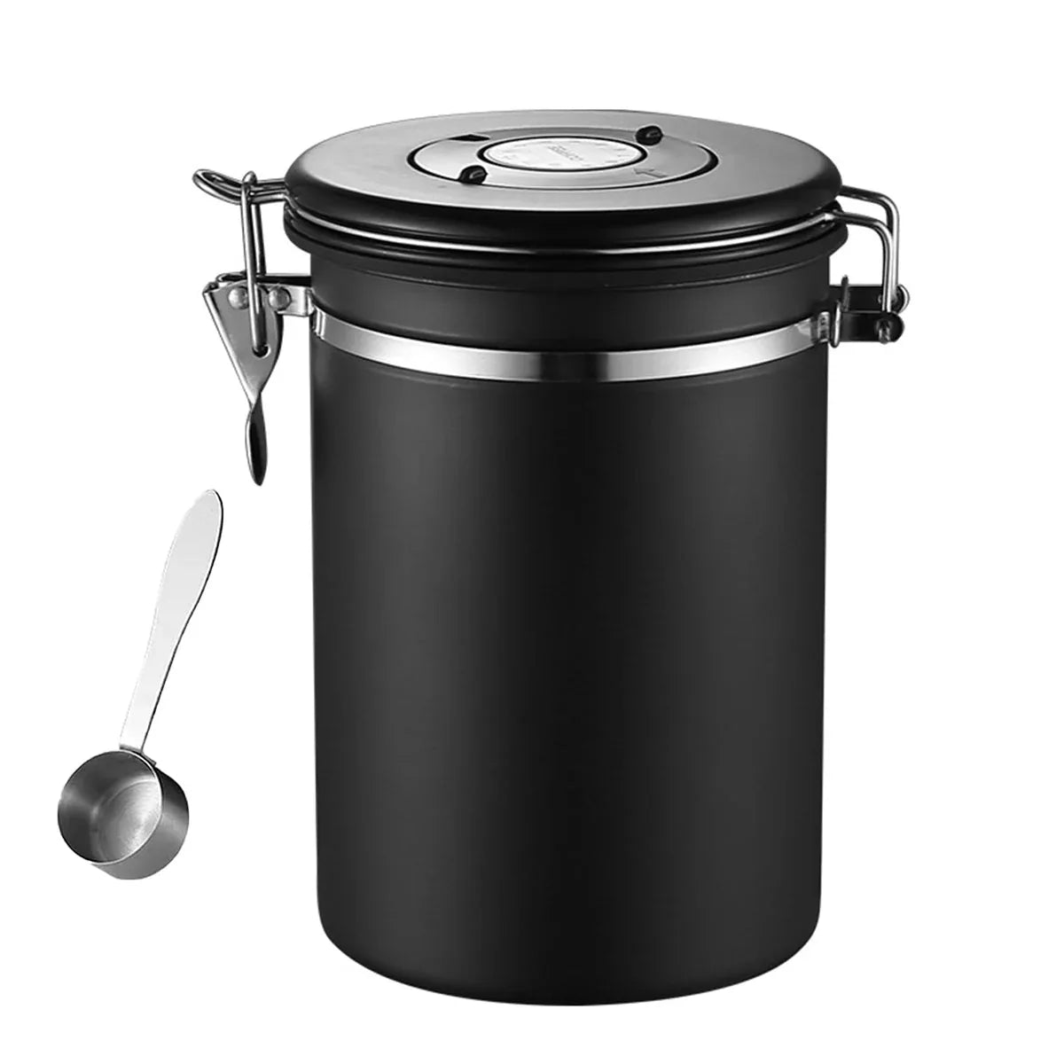 Coffee Powder Sealed Jar Airtight Storage Container for Kitchen Tea Sugar Beans - Silvery-1500ml - Mekamart Australia