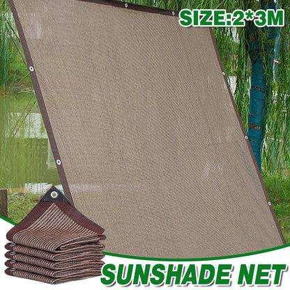 Breathable Sun Shade Sail Canopy Cover Curved Edge Patio Awning Outdoor Brown - Mekamart Australia