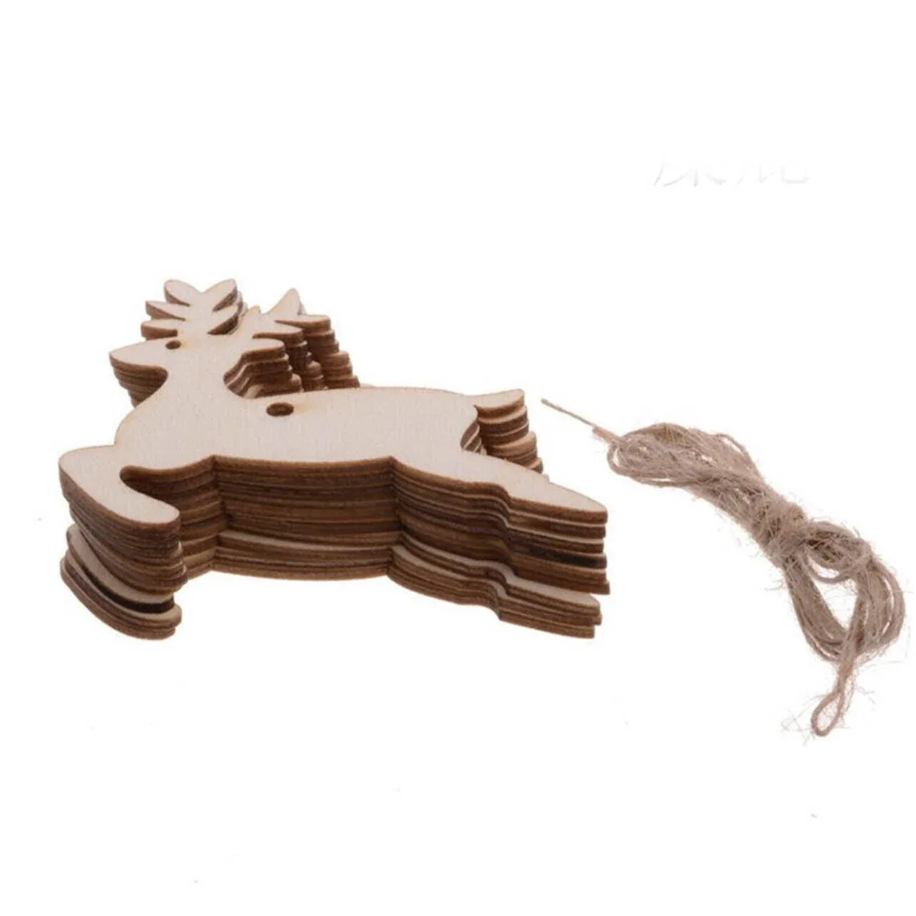 Wooden Christmas Hanging Ornament for Tree DIY Craft Decoration 10pcs - Bell - Mekamart Australia