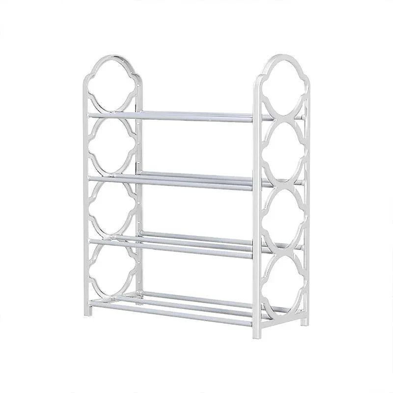 Four Layer Shoe Rack Storage Organizer Multi Tier Shoe Shelf for Entryway Closet - Pink - Mekamart Australia