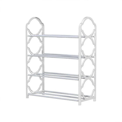 Four Layer Shoe Rack Storage Organizer Multi Tier Shoe Shelf for Entryway Closet - Pink - Mekamart Australia