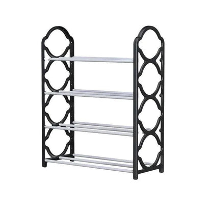 Four Layer Shoe Rack Storage Organizer Multi Tier Shoe Shelf for Entryway Closet - Pink - Mekamart Australia