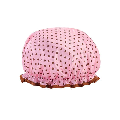 Woman Shower Cap Reusable Long Hair Large Turban Bathroom Waterproof Hair Cap - Streak - Mekamart Australia