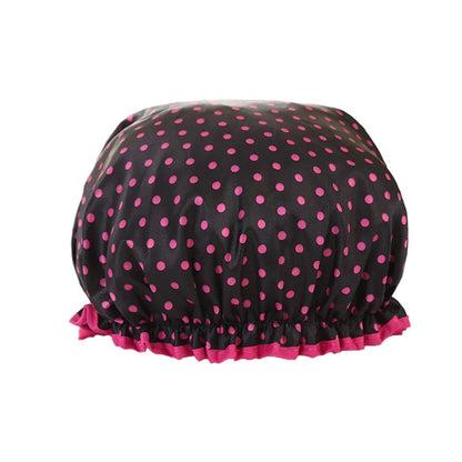 Woman Shower Cap Reusable Long Hair Large Turban Bathroom Waterproof Hair Cap - Streak - Mekamart Australia