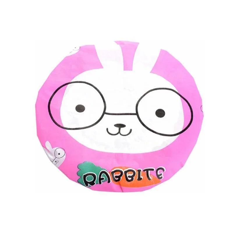 Reusable Women Girls Hair Wrap Waterproof Shower Bath Shower Cap Hat - Giraffe - Mekamart Australia