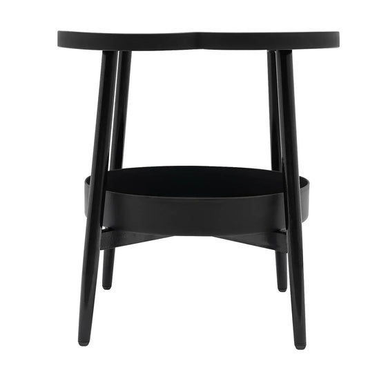 Trendy Black Round Coffee Side Table Modern Minimalist End Table for Living Room - Mekamart Australia