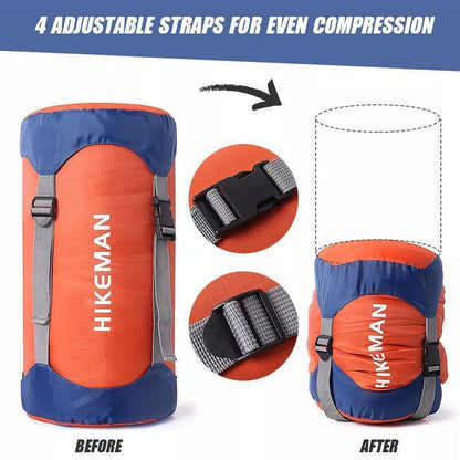 M Size Waterproof Compression Stuff Sack Outdoor Camping Storage Bag Sleeping Bag Cover - Orange - Mekamart Australia