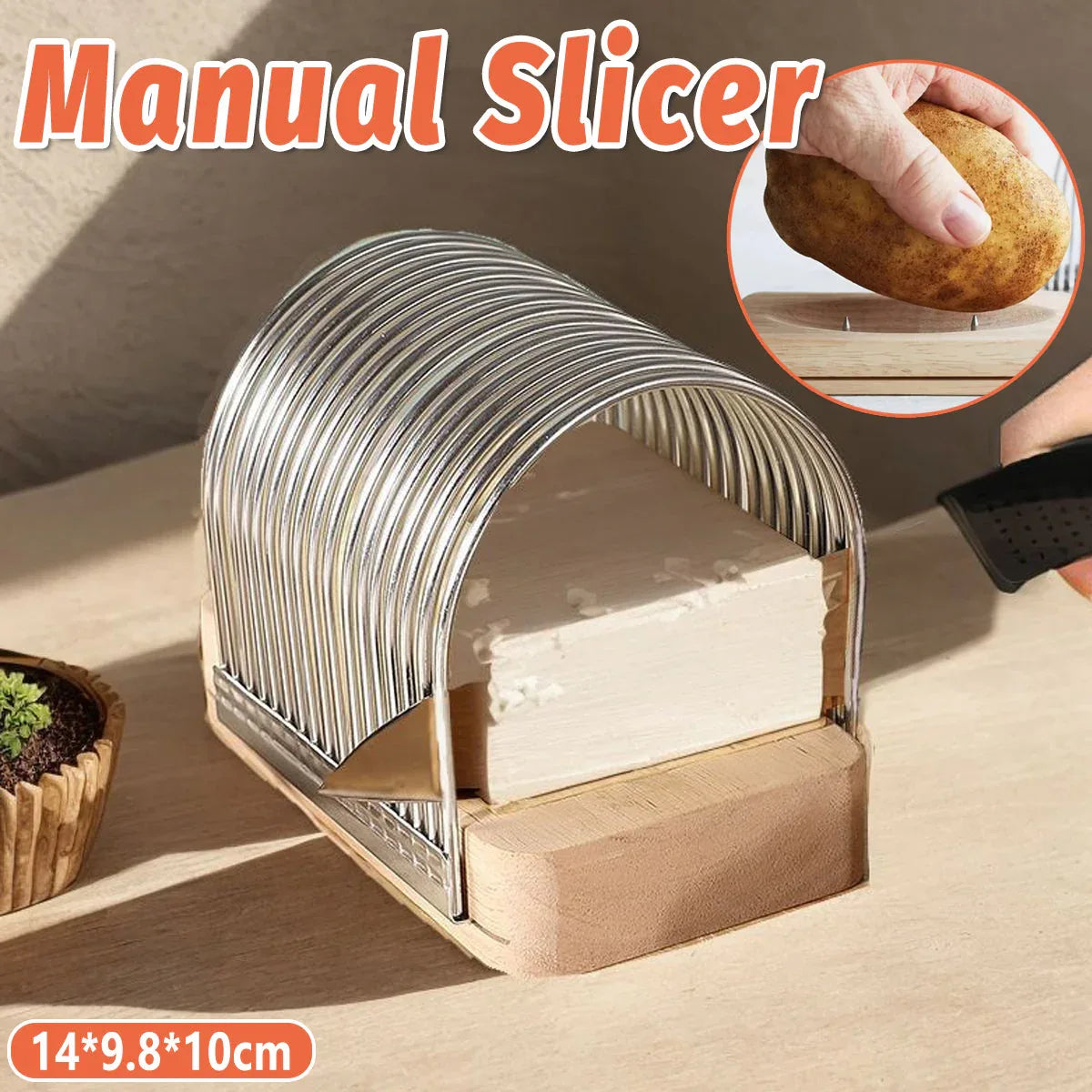 Multifunction Kitchen Bread Toast Slicer Potato Cheese Baking Cutter Divider - Mekamart Australia