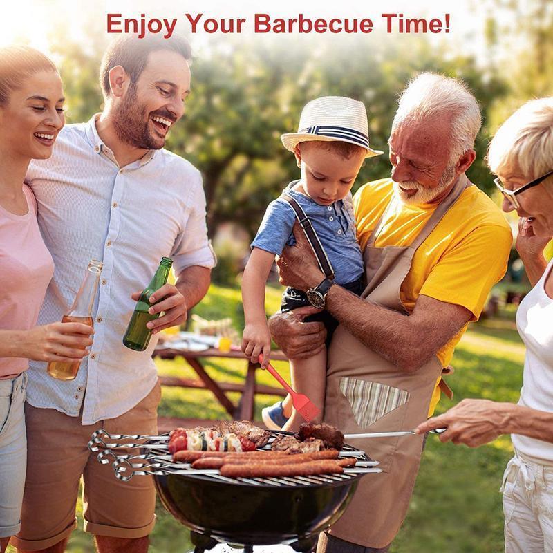 14 Pack Kabob Skewers Premium Flat Metal BBQ Barbecue Skewer Long Stainless - Mekamart Australia