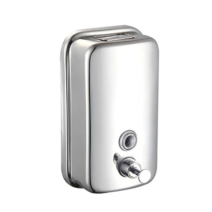 Stainless Steel Wall Mounted Soap Dispenser Hotel Bathroom Sanitizer Bottle - 800ML - Mekamart Australia