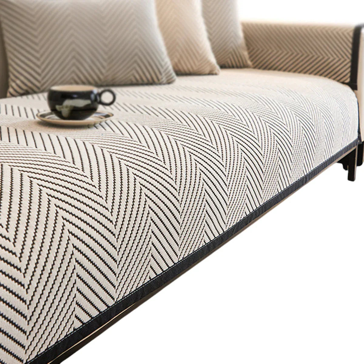 Sofa Cushion Cover Modern Non Slip Couch Protector Furniture Seat Slipcover Pad - 70x150cm - Mekamart Australia