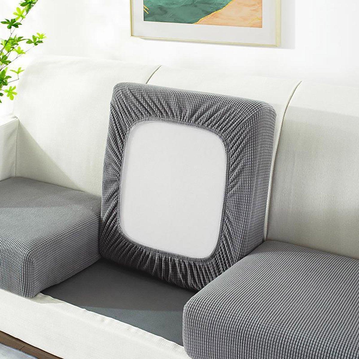 Stretch Sofa Slipcover 4 Seasons Universal Couch Protector Elastic Fabric Cover - Double-Black - Mekamart Australia