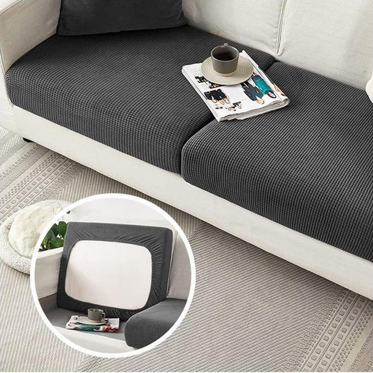 Stretch Sofa Slipcover 4 Seasons Universal Couch Protector Elastic Fabric Cover - Single-Black - Mekamart Australia