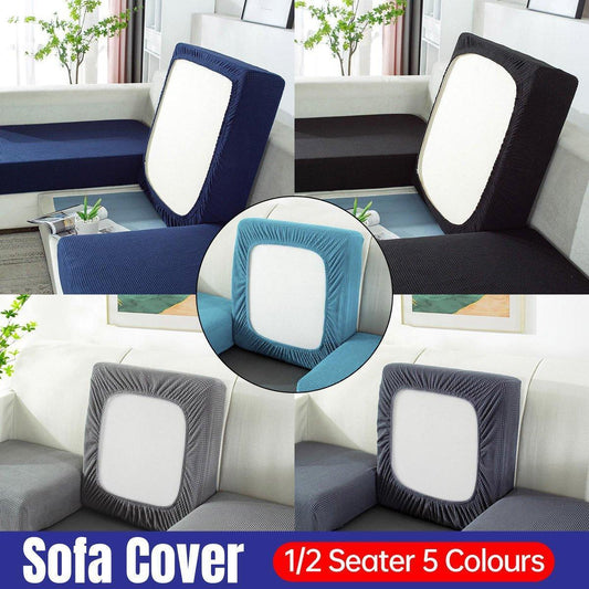 Stretch Sofa Slipcover 4 Seasons Universal Couch Protector Elastic Fabric Cover - Single-Navy - Mekamart Australia