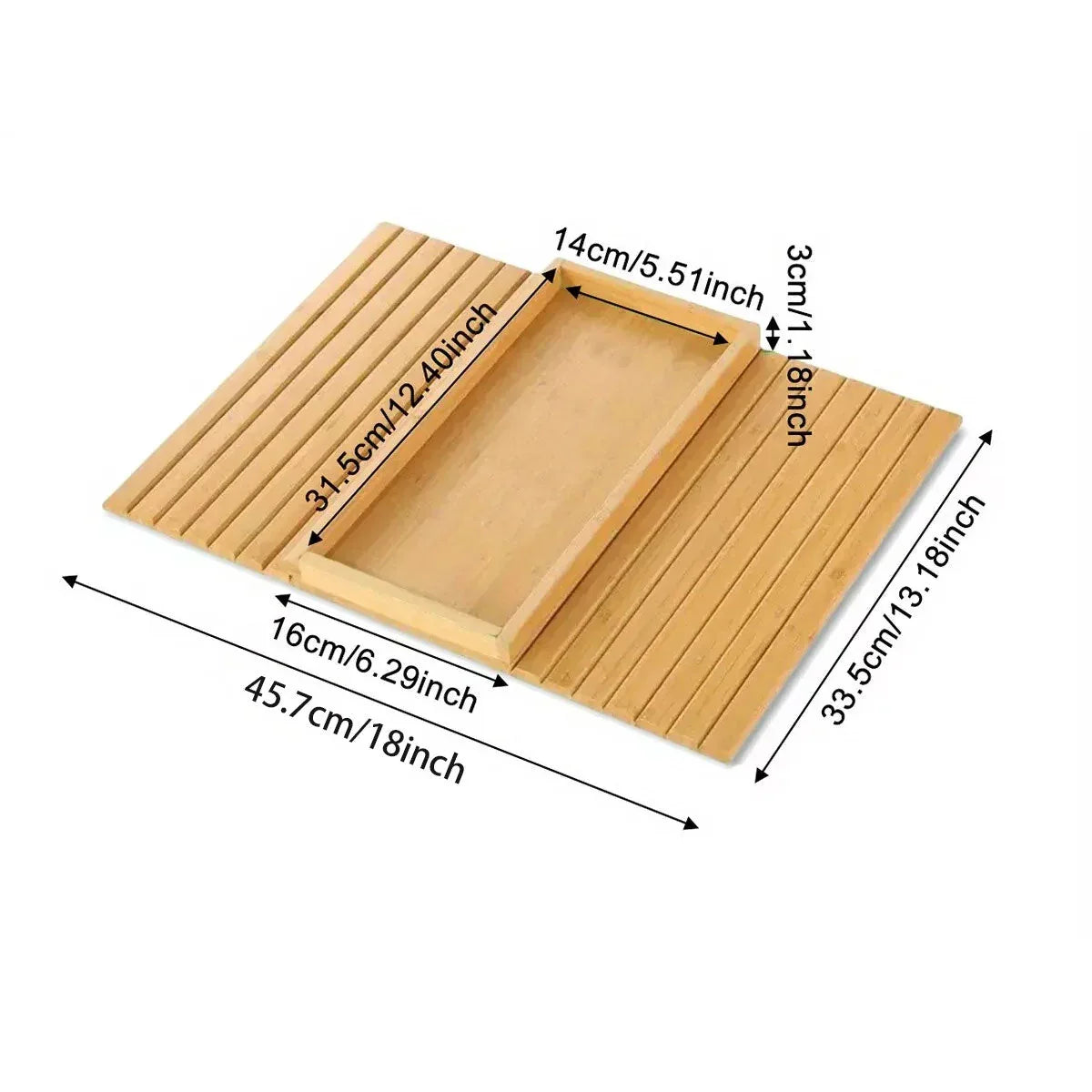 Sofa Armrest Foldable Tray Organizer Dinner Plate Storage Tray Multi-purpose - Mekamart Australia