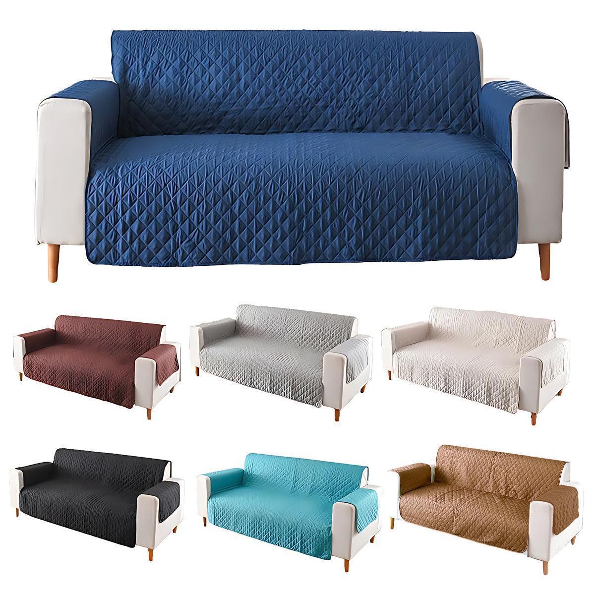 130X195cm Seater Pet Sofa Protector Cover Quilted Couch Covers Lounge Slipcover - Blue - Mekamart Australia