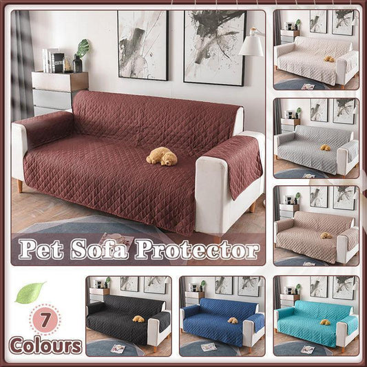 190x195cm Seater Pet Sofa Protector Cover Quilted Couch Covers Lounge Slipcover - Coffee - Mekamart Australia