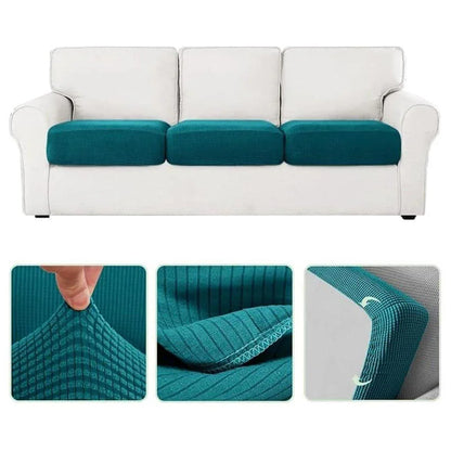 Stretch Sofa Slipcover 4 Seasons Universal Couch Protector Elastic Fabric Cover - Double-Light-Grey - Mekamart Australia